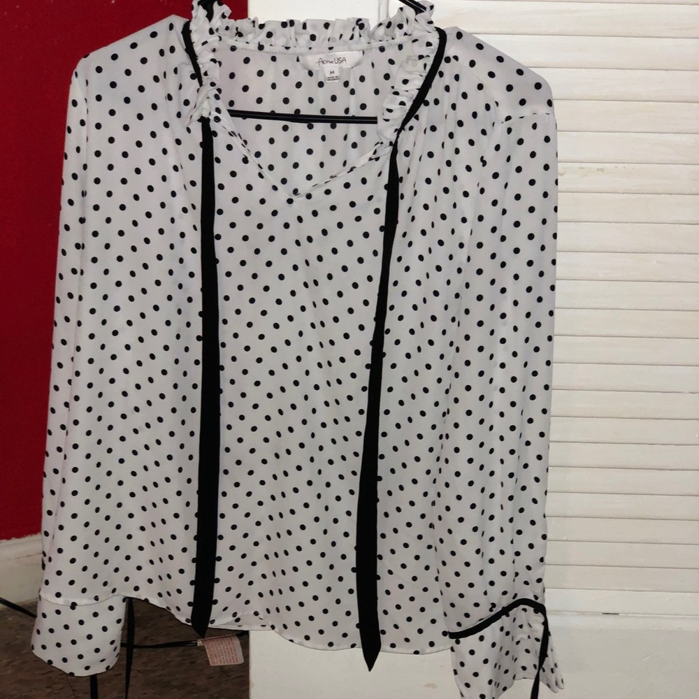 White and black shirt